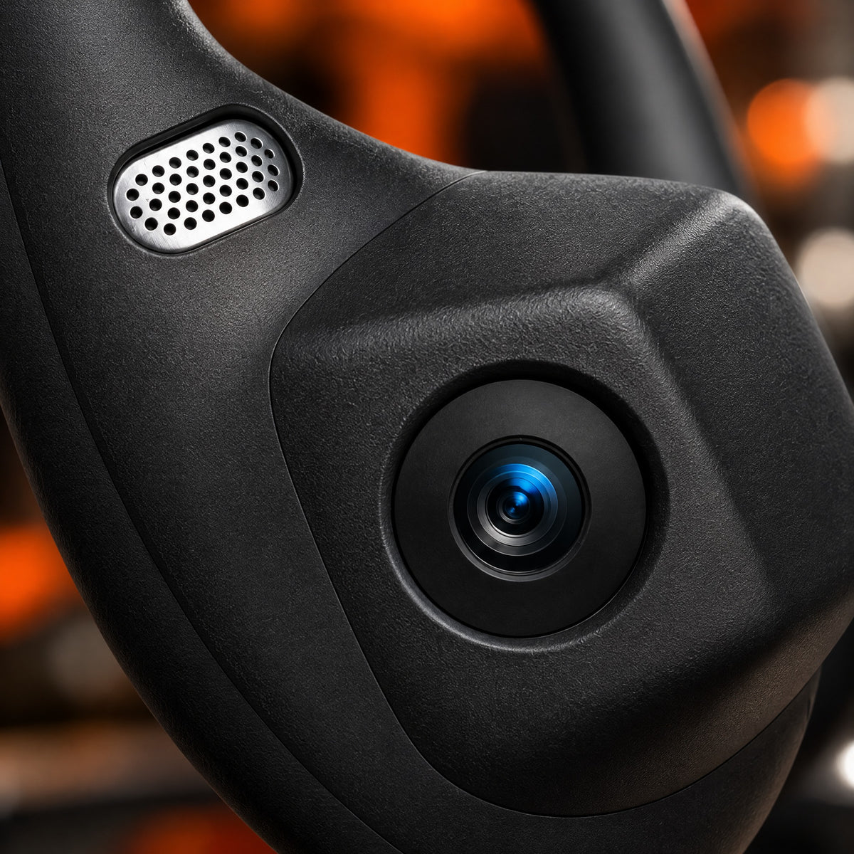 Close-up of the Echo Lens camera lens and mic